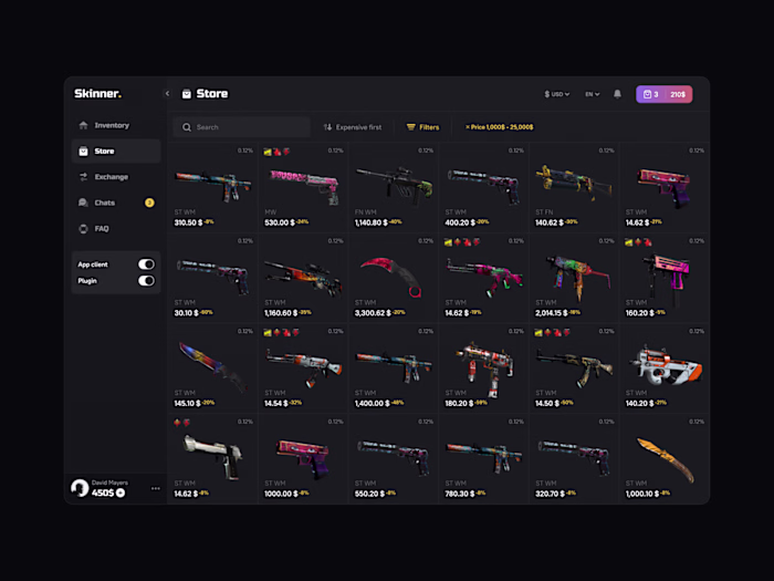 CS:GO Market UI Design