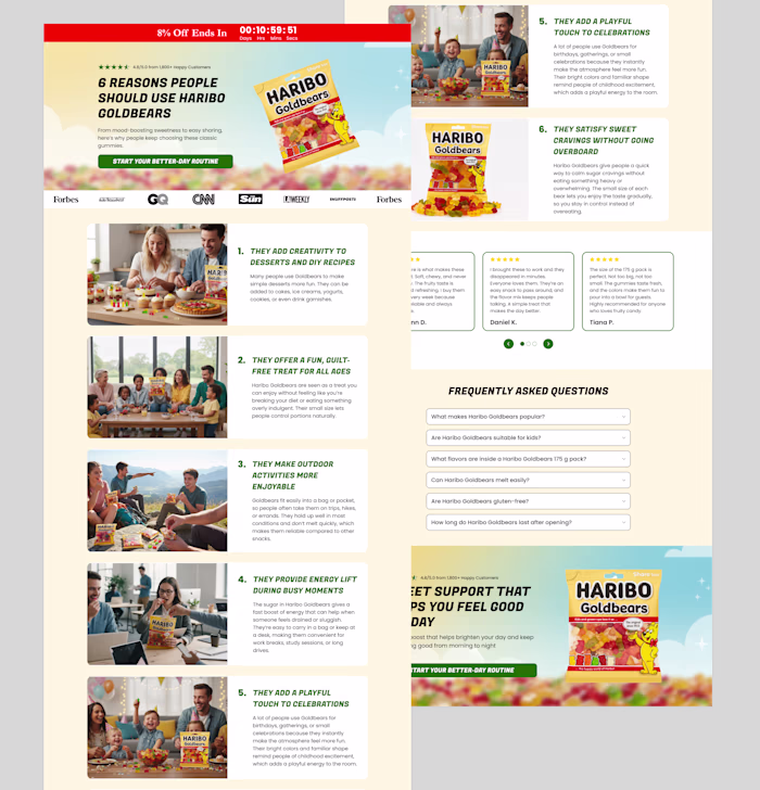 Just finished a conversion-ready listicle page for Haribo Go...