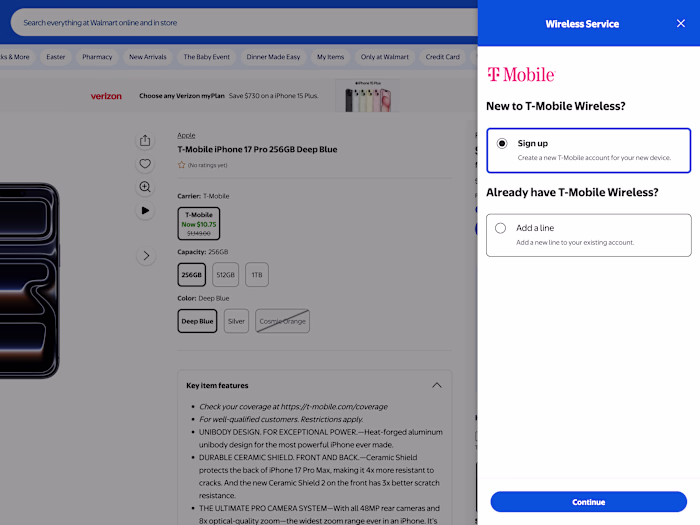 Cell phone shopping redesign