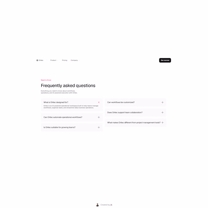 FAQ section