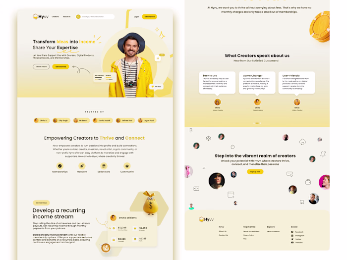 Hyvv Landing page