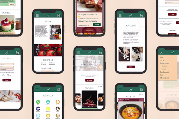 UX Design for wedding caterer app