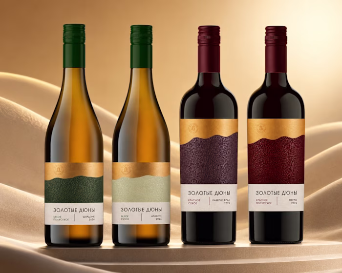 Premium wine label design | Golden Dune