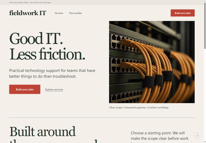 Fieldwork IT — Fictional React Website Demo