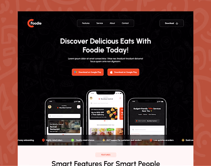 Food Ordering Website Design