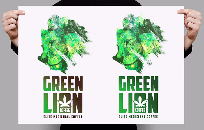 Logo design: Green Lion - Medicinal coffee