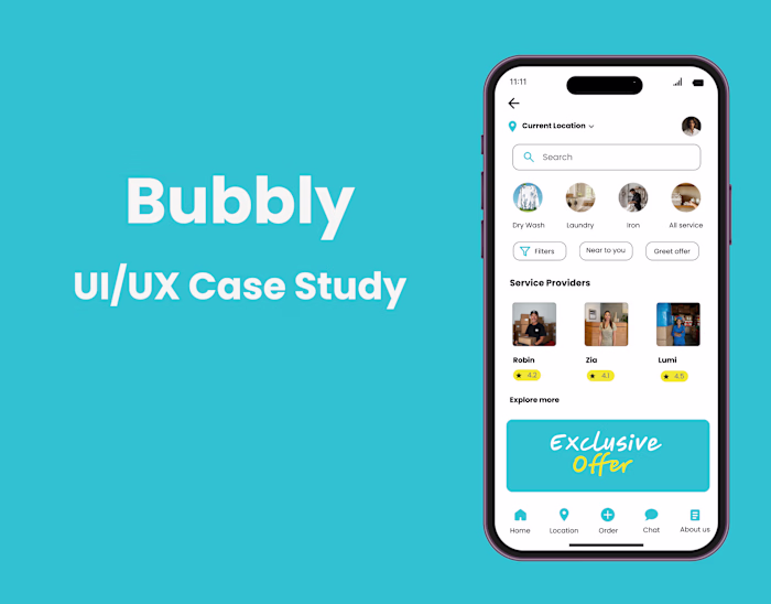 Bubbly - Laundry Service App (Case Study)