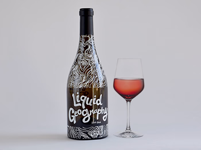 Liquid Geography Wine Bottle Design