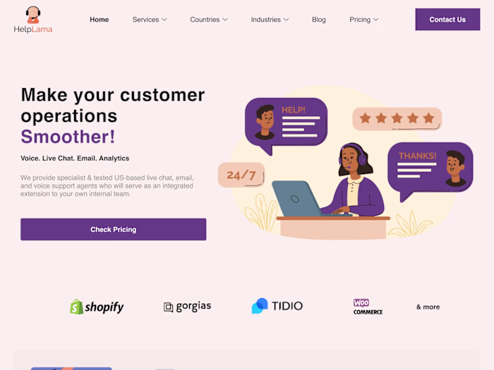 Helplama Website Redesign