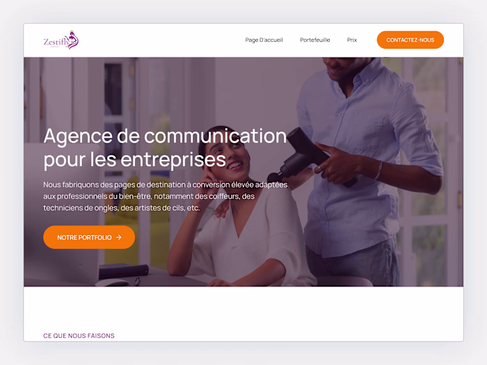 Zestify Agency Website Design
