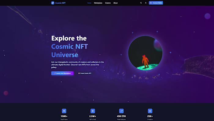 Cosmic NFT Website Design