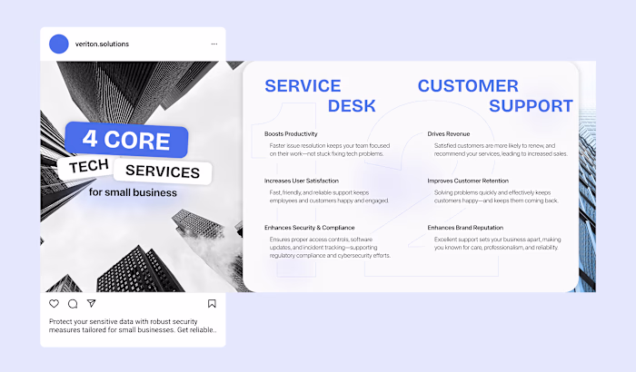Instagram Carousel – B2B Tech Services Overview