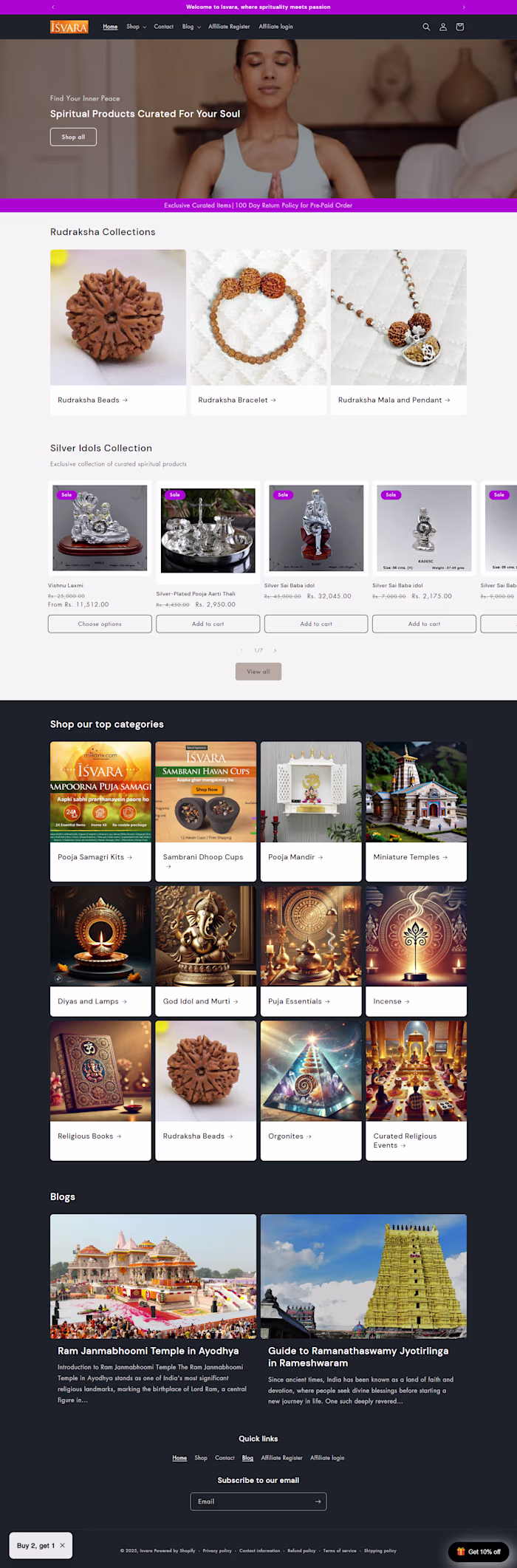 Puja Items Online Store