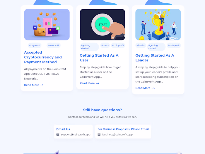 Coinprofit App Cryptocurrency Startup Website