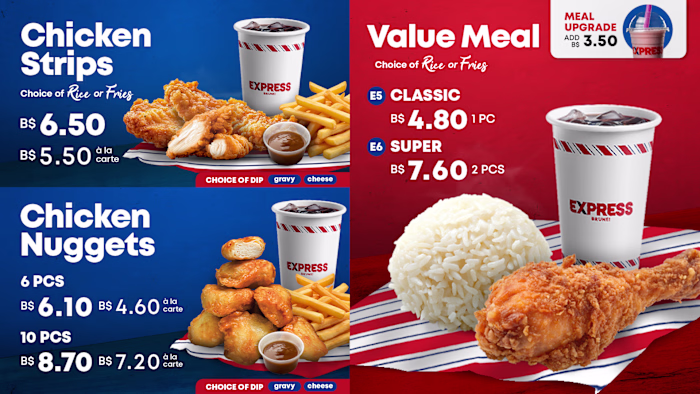 Express Fast Food TV Menu