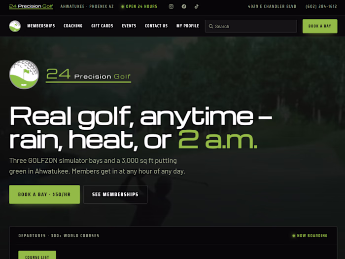 24 Precision Golf: from-scratch WordPress build