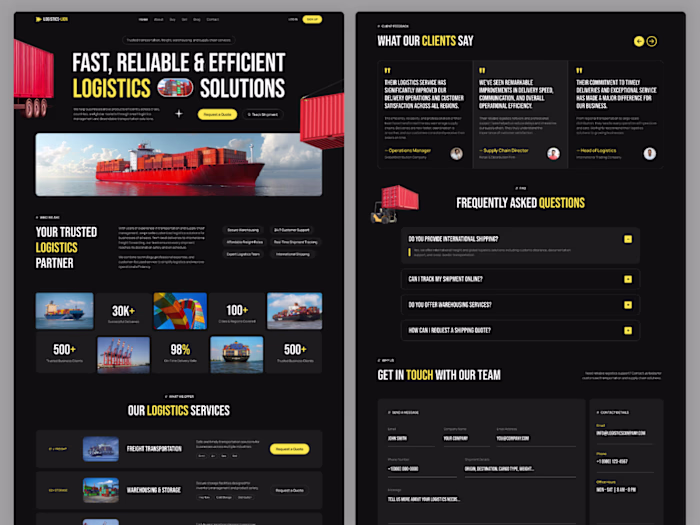 Logistics-Lion — Dark Logistics Website