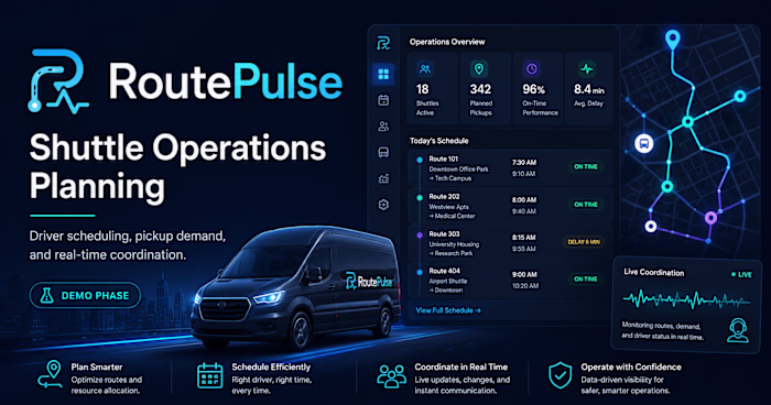 RoutePulse | Shuttle Operations Planning 