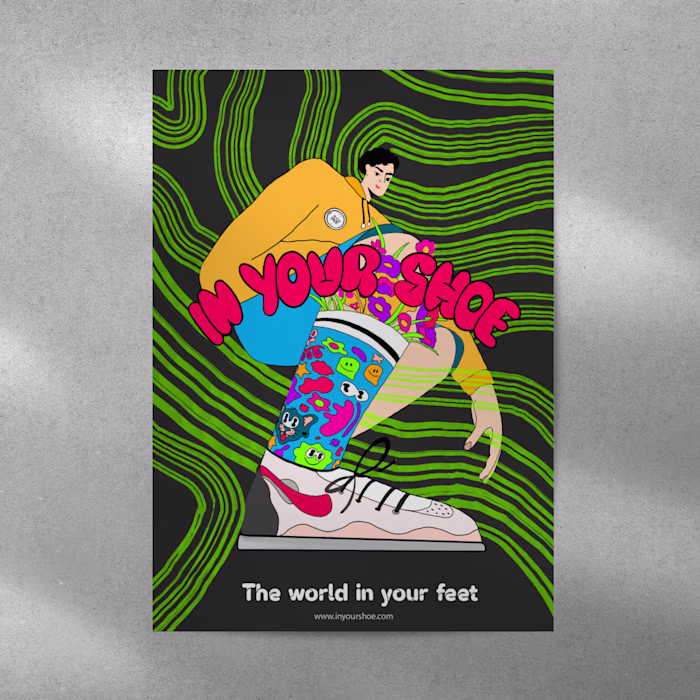 Digital Illustrated abstract poster :: Behance