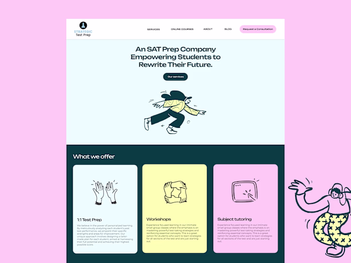 Strategic Test Prep – Rebranding & Website 