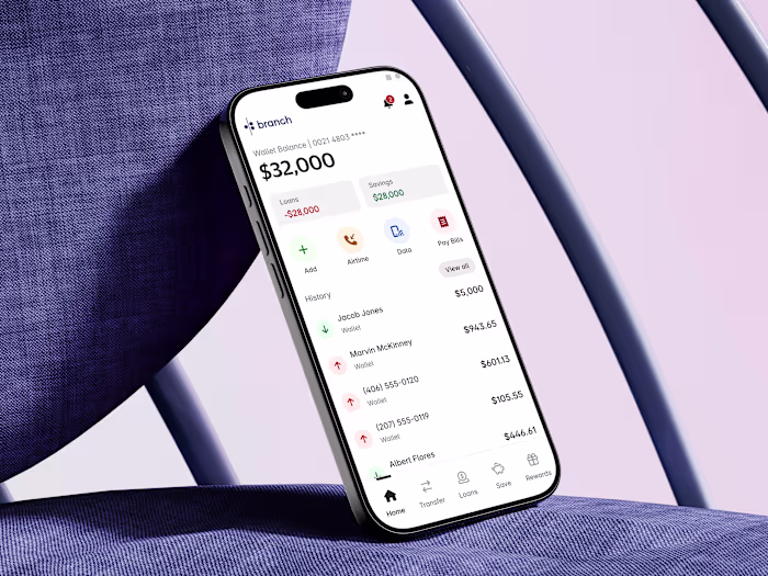 Mobile App Design: Branch Finance