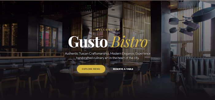 Gusto Bistro – Static Restaurant