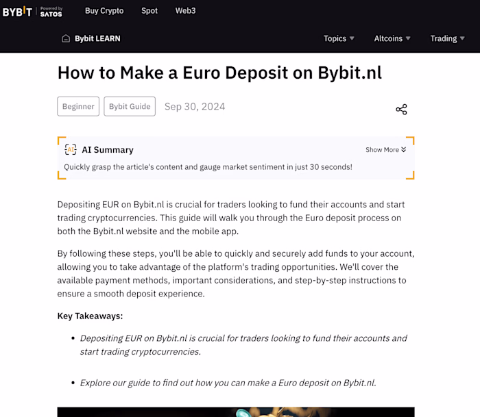 Bybit Learn Content