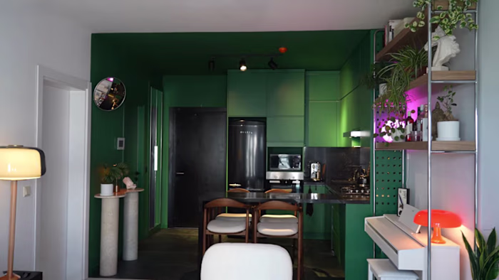 GREEN AND WHITE