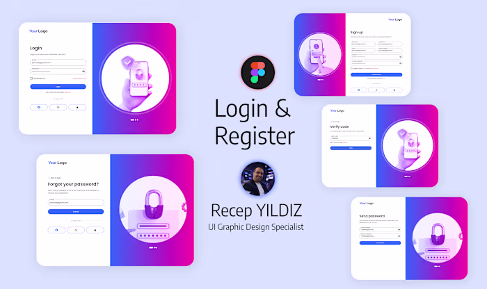 Modern UI Design for Seamless Login & Register Experience