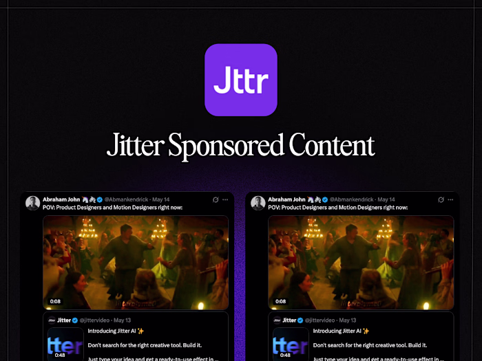 Sponsored X Content Campaign for Jitter