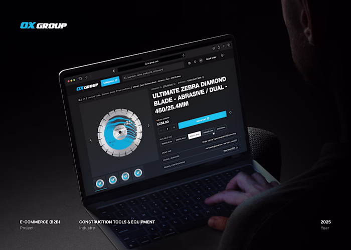 OX Tools' B2B E-Commerce Platform Redesign