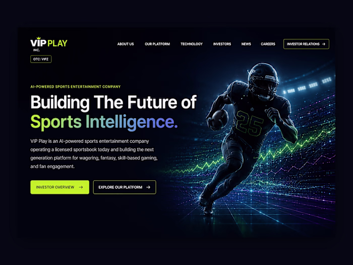 VIP PLAY landing page