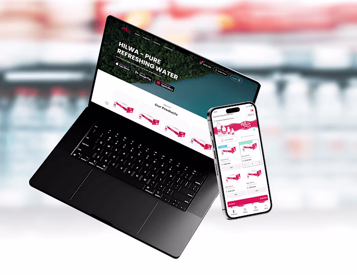 UI Design for Hilwa Water Brand. Website & App 