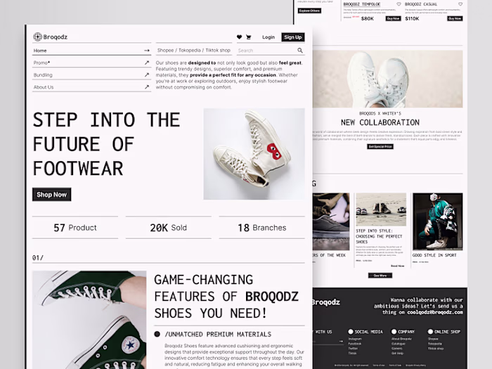 Broqodz - Footwear Store Homepage