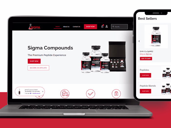 WooCommerce Website For Sigma Compounds