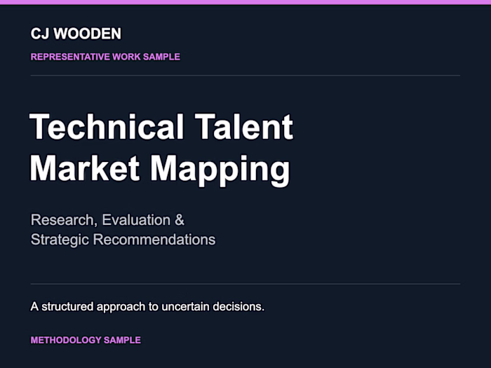Technical Talent Market Mapping