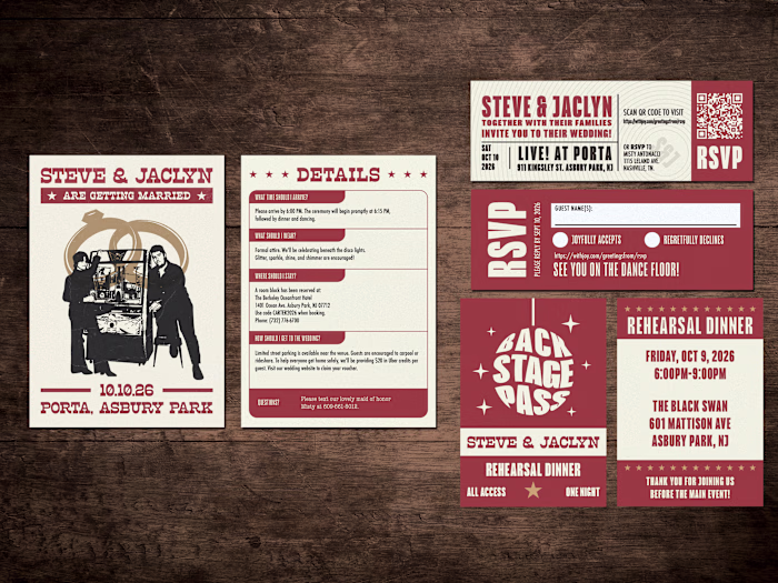 Wedding Invitations for Steve &