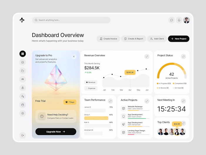 Agency Management Dashboard UIUX Design