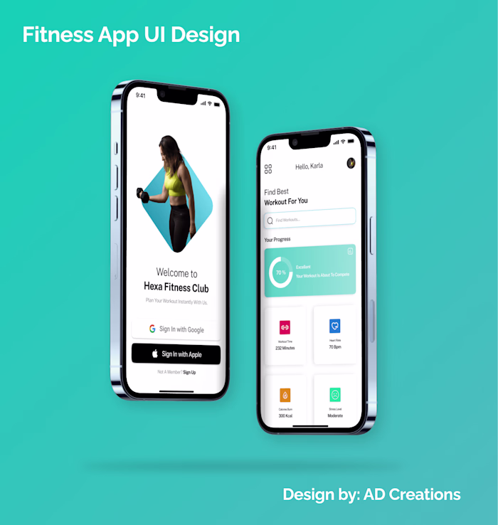 UI/UX Design for a Fitness App