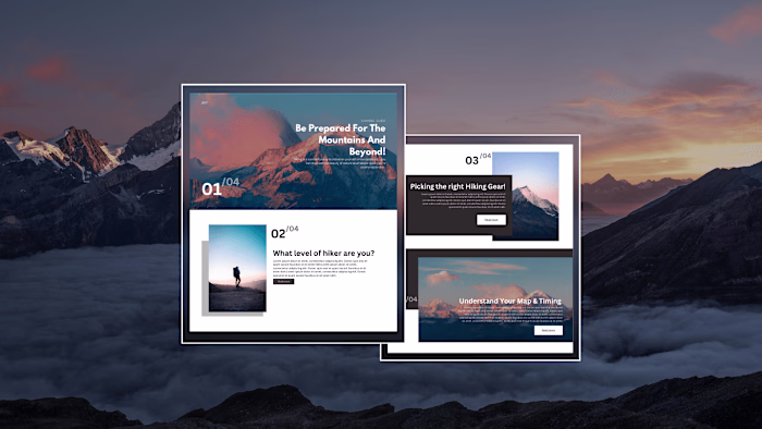 Hiking Blog , web design