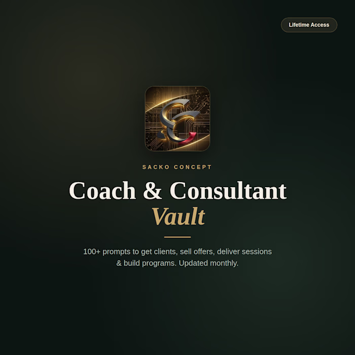 Coach & Consultant Vault — AI Prompt Tool