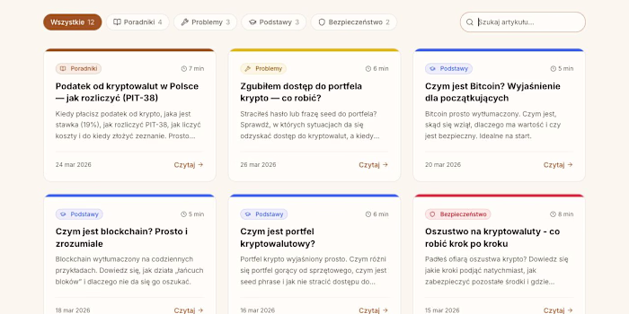 KryptoWsparcie — Next.js Website & Searchable Knowledge Base