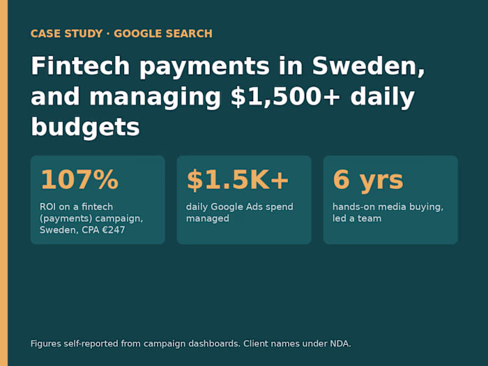 Fintech Search and $1,500+ daily budgets