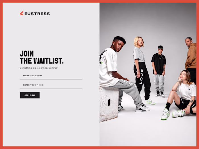 Designed a pre-launch waitlist page