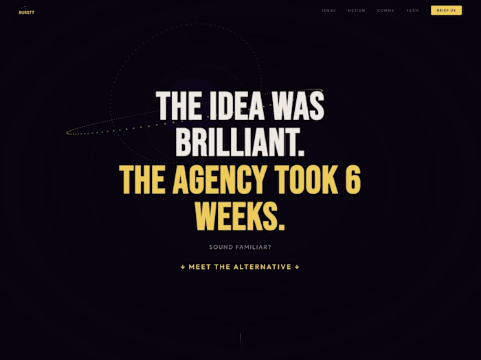 BURSTT: Creative Agency Website