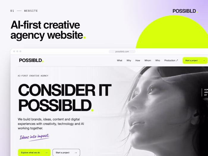 POSSIBLD. — AI-First Creative Agency Website
