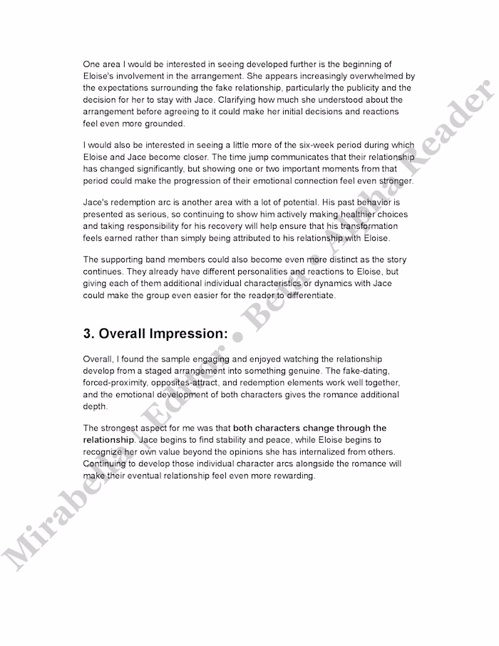 Alpha Reader – Romance Manuscript