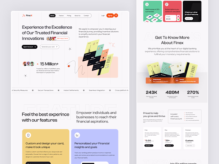Designed a modern Fintech Landing