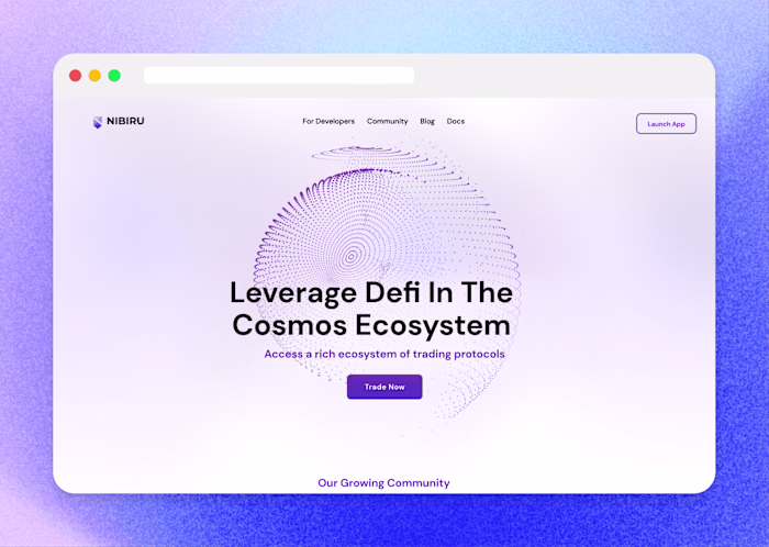 Nibiru Trading Platform Redesign