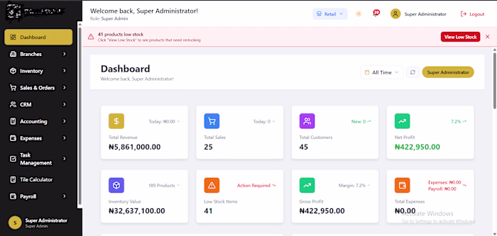 Business Management System ( Retail & Wholesale Platform)